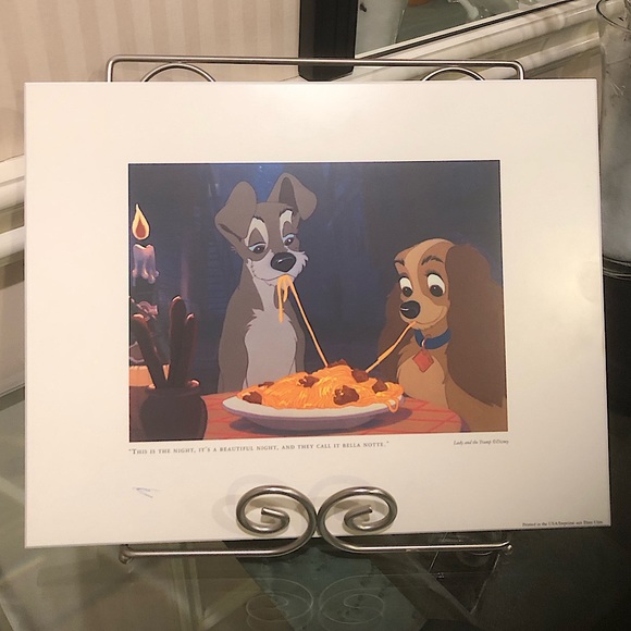 Vintage Classic Disney Lady and theTramp  Bella Notte wall hanging photo - Picture 1 of 3